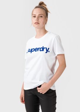Tričká s krátkym rukávom pre ženy Superdry - biela