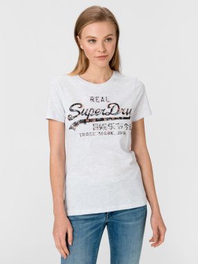 Tričká s krátkym rukávom pre ženy Superdry - sivá