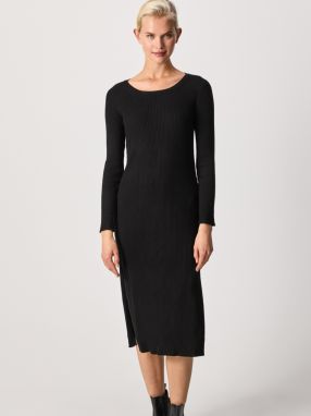 Čierne dámske midi šaty s rozparkom Pepe Jeans Paola 2 galéria