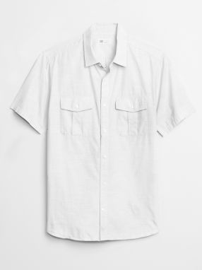 Košeľa short sleeve utility shirt Biela