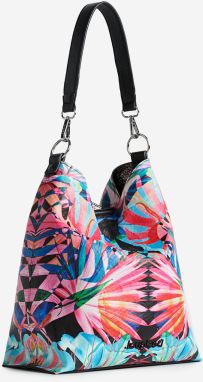 Čierna dámska kabelka so vzorom Desigual Virtual Pink Butan