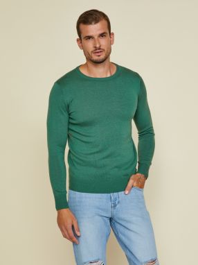 Zelený pánsky basic sveter ZOOT.lab Ferit
