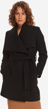 Čierny dámsky ľahký kabát so širokým limcom TOP SECRET galéria