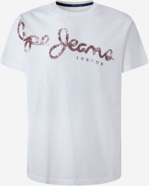 Biele pánske tričko Pepe Jeans Aleron