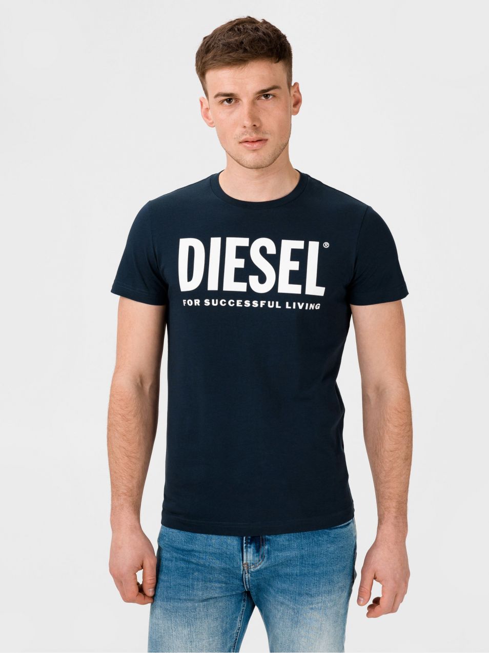 Tričká s krátkym rukávom pre mužov Diesel - modrá