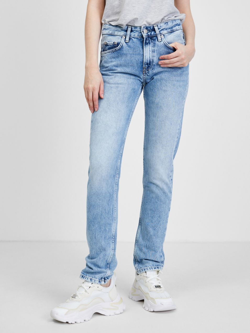 Svetlomodré dámske straight fit džínsy Pepe Jeans