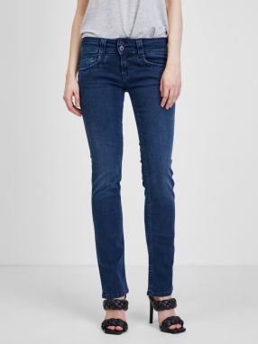 Tmavomodré dámske slim fit džínsy Pepe Jeans