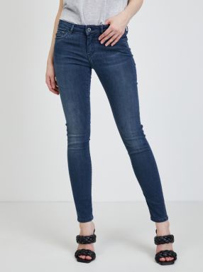 Tmavomodré dámske skinny fit džínsy Pepe Jeans