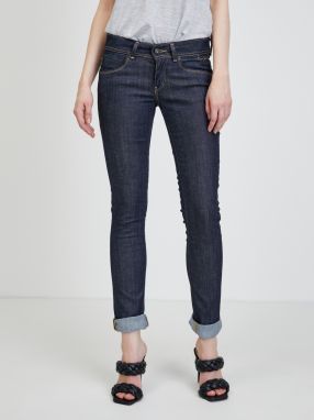 Tmavomodré dámske slim fit džínsy Pepe Jeans