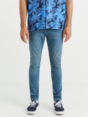 Modré pánske skinny fit džínsy Celio Vosker45