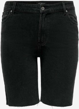 Čierne džínsové kraťasy ONLY CARMAKOMA Mily