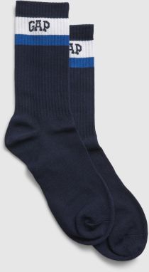 Muži - Pánske vysoké ponožky athletic Tmavomodrá