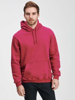 Muži - Mikina fleece hoodie Červená