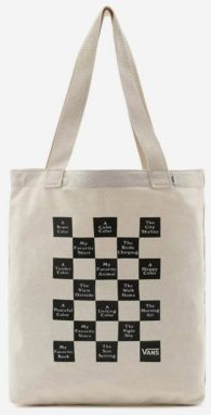 Krémová dámska plátená taška s potlačou Vans Checkerboard Day