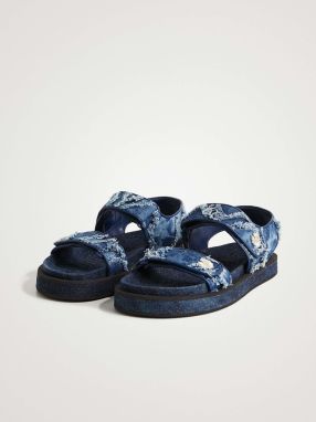 Modré dámske denimové sandále Desigual Sandal Flat