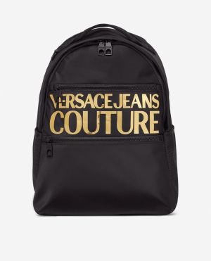 Čierny pánsky batoh s nápisom Versace Jeans Couture galéria