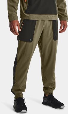 Tepláky Under Armour RUSH WOVEN TEAR AWAY PANT - zelená