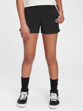 Čierne dievčenské šortky GAP Teen GapFit tech s vysokým pásom galéria