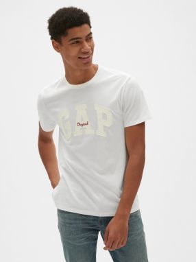 GAP biele pánske tričko s logom