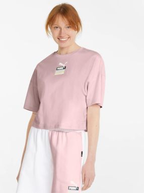 Ružové dámske tričko Puma Brand Love