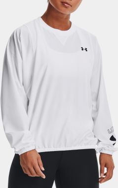 Tkaná mikina Under Armour Woven Graphic Crew Sweatshirt - biela