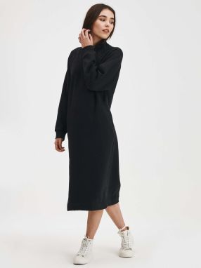 Čierne dámske midi šaty na zips GAP galéria