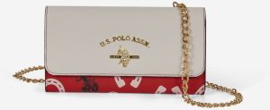 Béžová a červená crossbody kabelka U.S. Polo Assn. galéria