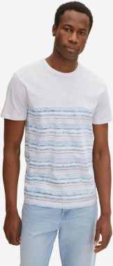 Modro-biele pánske pruhované tričko Tom Tailor galéria