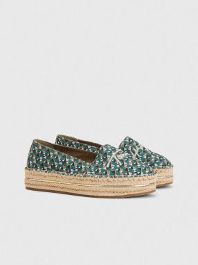 Zelené dámske vzorované espadrilky Tommy Hilfiger