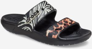 Čierne vzorované papuče Crocs