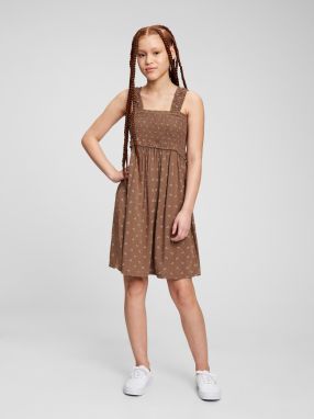 Hnedé dievčenské šaty Teen Patterned Dress GAP