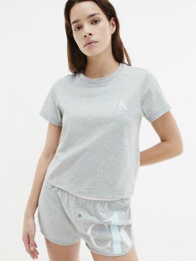 Calvin Klein sivé pyžamo S/S Short set