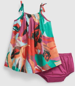 Farebné dievčenské šaty farebné bavlnené šaty GAP galéria
