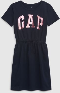 Tmavomodré dievčenské šaty s logom GAP GAP