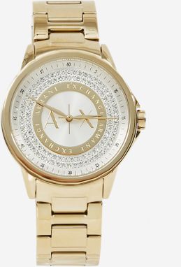 Dámske hodinky s nerezovým pásikom v zlatej farbe Armani Exchange Lady Banks galéria