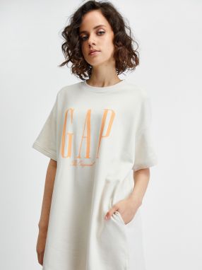 Krémové dámske šaty s logom GAP