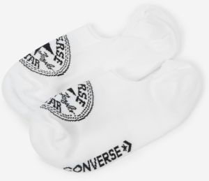 Súprava troch párov bielych ponožiek Converse