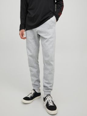 Svetlošedé melírované basic tepláky Jack & Jones New Basic