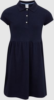Tmavomodré dievčenské šaty s golierom GAP