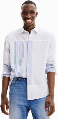 Modro-biela pánska pruhovaná košeľa Desigual Bernard