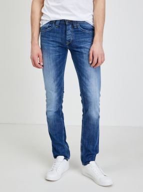 Modré pánske slim fit džínsy Pepe Jeans Cash