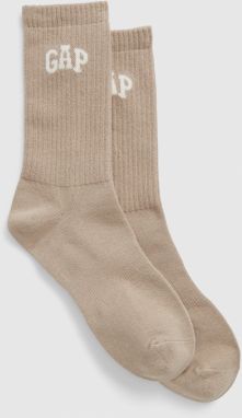 Béžové pánske vysoké ponožky s logom GAP