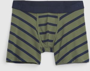 Čierno-zelené pánske pruhované boxerky GAP