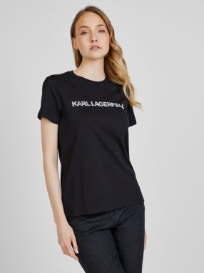 Čierne dámske tričko KARL LAGERFELD galéria