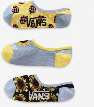 Sada troch párov dámskych vzorovaných ponožiek VANS v sivej, žltej a čiernej farbe