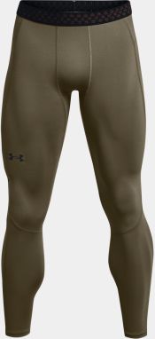 Khaki pánske legíny Under Armour UA HG Rush 2.0 Legíny