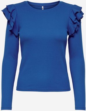 Tričká s dlhým rukávom pre ženy JDY - modrá