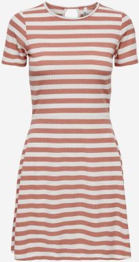 Letné a plážové šaty pre ženy ONLY - oranžová, biela