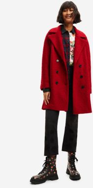 Kabáty pre ženy Desigual - červená