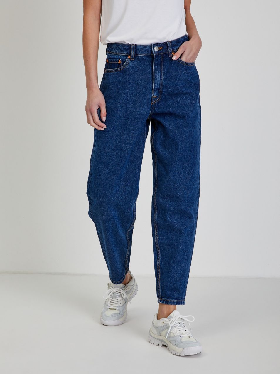 Tmavomodré dámske mom rifle Tom Tailor Denim